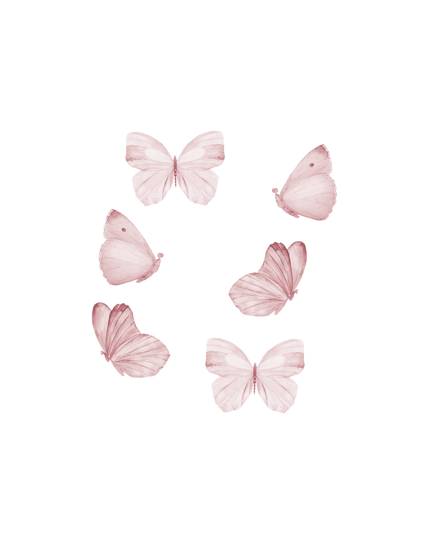 Butterfly 6-pack Wallstickers